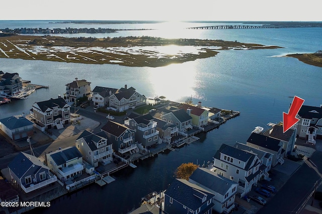 443 Harding Ave, Ortley Beach, NJ 08751 - aerial perspective of suburban area with a nearby body of water