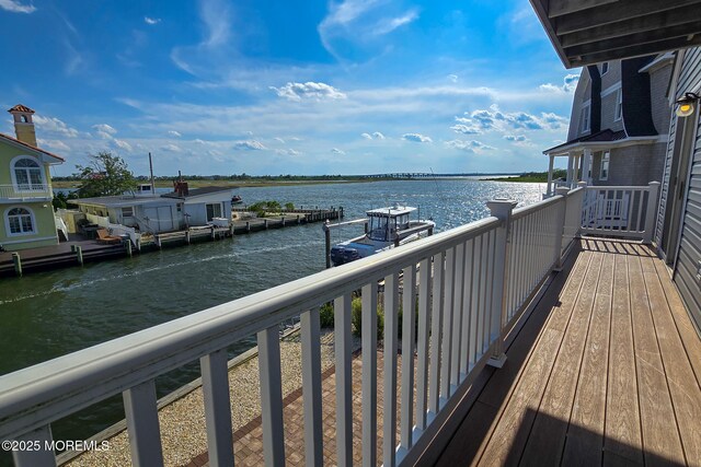 443 Harding Ave, Ortley Beach, NJ 08751 - dock with a water view and a balcony