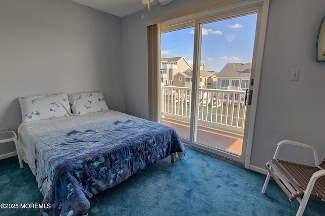443 Harding Ave, Ortley Beach, NJ 08751 - carpeted bedroom with access to outside and a residential view