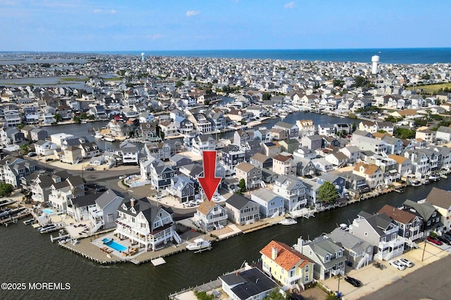 443 Harding Ave, Ortley Beach, NJ 08751 - aerial perspective of suburban area featuring a nearby body of water