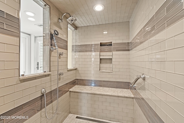 17 Atlantic Ave, Ocean Grove, NJ 07756 - bathroom with tiled shower and recessed lighting