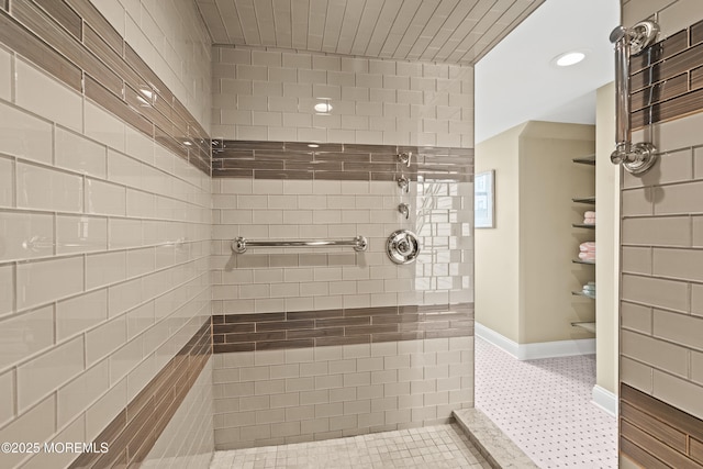 17 Atlantic Ave, Ocean Grove, NJ 07756 - full bath featuring tiled shower and recessed lighting