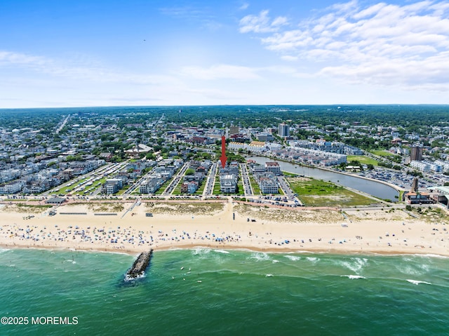17 Atlantic Ave, Ocean Grove, NJ 07756 - drone / aerial view of waterfront with a beach