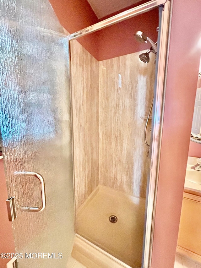 15 Hannah Lee Rd, Barnegat, NJ 08005 - full bathroom featuring a stall shower and tile patterned floors