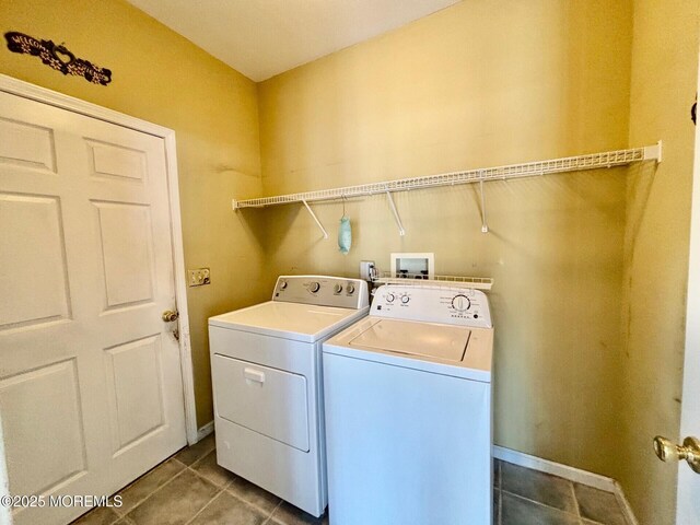 15 Hannah Lee Rd, Barnegat, NJ 08005 - laundry area featuring washer and dryer and tile patterned flooring