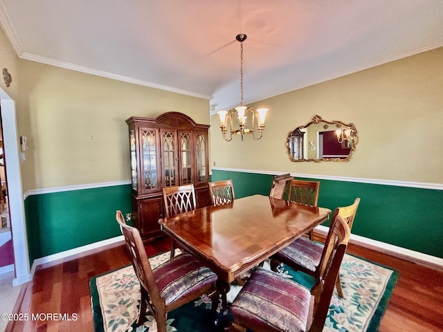 15 Hannah Lee Rd, Barnegat, NJ 08005 - dining area featuring a chandelier, wood finished floors, and crown molding