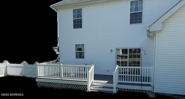15 Hannah Lee Rd, Barnegat, NJ 08005 - rear view of property with a wooden deck