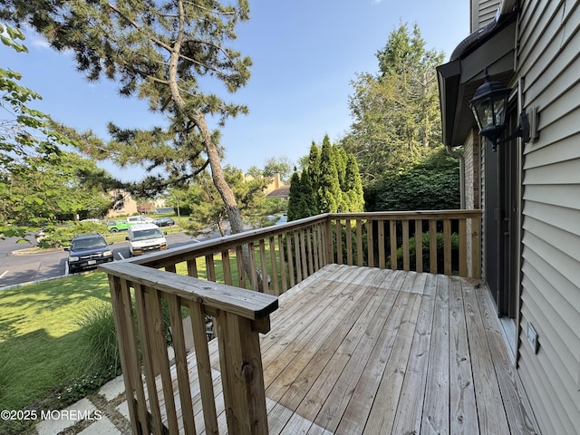 3 Churchill Downs, West Long Branch, NJ 07764 - wooden deck featuring a lawn