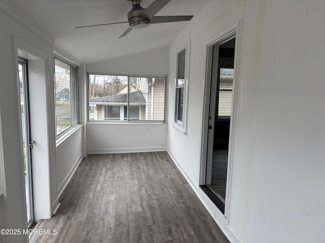 530 E Point Pleasant Ave, Ocean Gate, NJ 08740 - unfurnished sunroom with lofted ceiling and wood finished floors