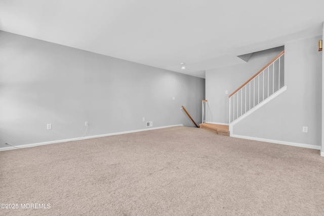 2211 Timber Ridge Ct Unit 2211, Sayreville, NJ 08859 - carpeted empty room with recessed lighting and stairway