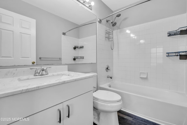 2211 Timber Ridge Ct Unit 2211, Sayreville, NJ 08859 - bathroom with vanity,  shower combination, and wood finished floors