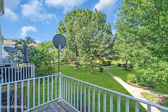 2211 Timber Ridge Ct Unit 2211, Sayreville, NJ 08859 - wooden deck featuring a lawn