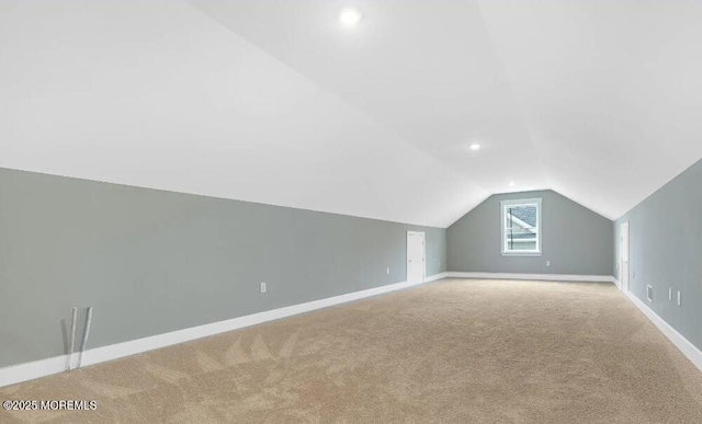 1605 Lakewood Rd, Manasquan, NJ 08736 - additional living space with lofted ceiling, carpet, and recessed lighting