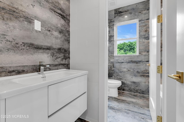 1423 Anthony Ct, Toms River, NJ 08753 - bathroom featuring tile walls and vanity