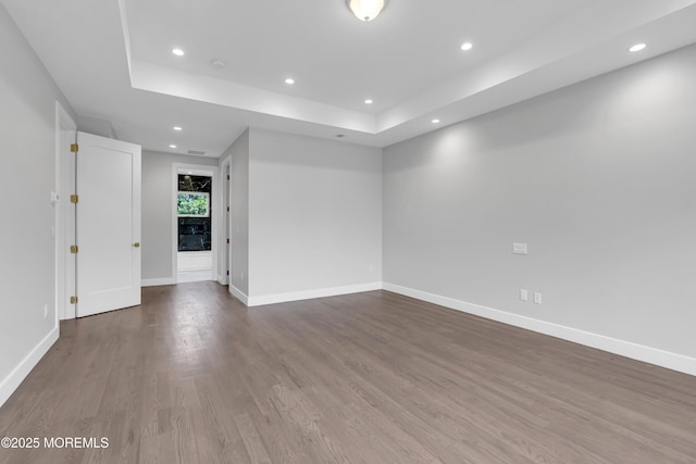 1423 Anthony Ct, Toms River, NJ 08753 - empty room with recessed lighting, wood finished floors, and a raised ceiling