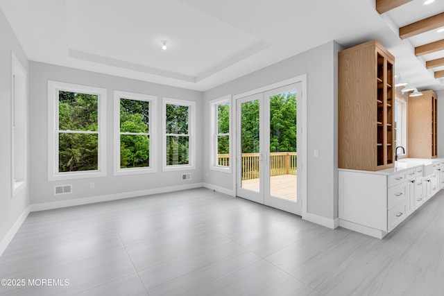 1423 Anthony Ct, Toms River, NJ 08753 - unfurnished sunroom with a sink and french doors