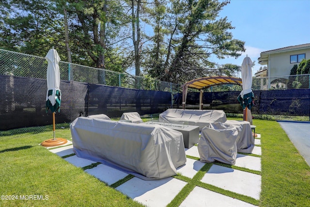 12 Harbor Ct, West Long Branch, NJ 07764 - view of yard featuring outdoor lounge area
