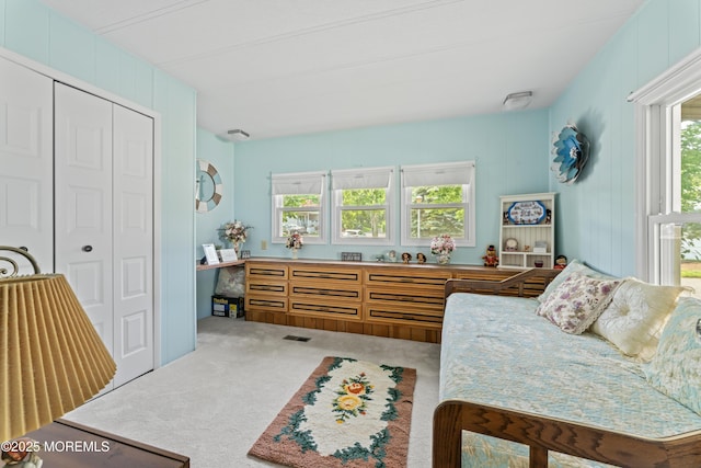 124 Village Rd, Morganville, NJ 07751 - carpeted bedroom featuring multiple windows and a closet