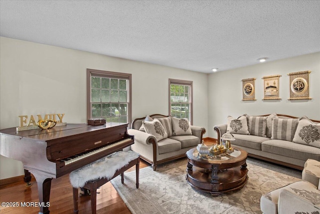 519 Gilford Ave, Toms River, NJ 08753 - living room featuring wood finished floors and a textured ceiling