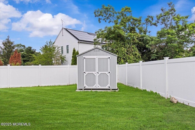 519 Gilford Ave, Toms River, NJ 08753 - view of shed with a fenced backyard