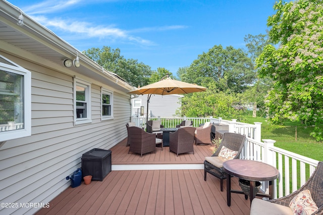 5 Robert Ave, Howell, NJ 07731 - deck with outdoor lounge area and a yard