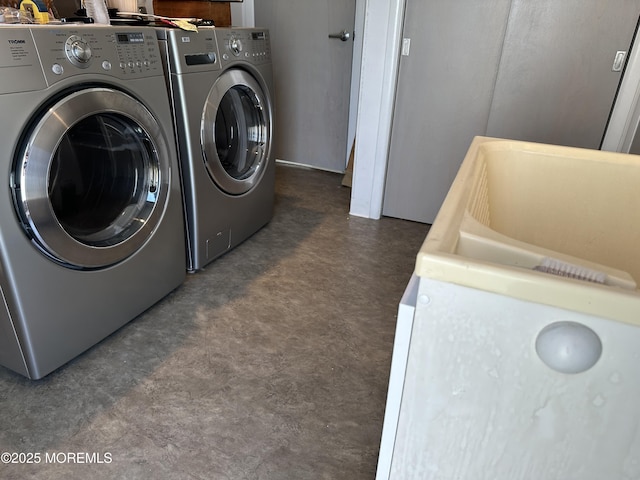 5205 Ocean Dr S, Brigantine City, NJ 08203 - laundry room featuring washing machine and dryer