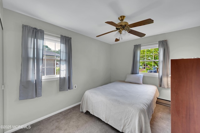 7 Robinson Rd, Brick, NJ 08724 - carpeted bedroom featuring baseboard heating and ceiling fan