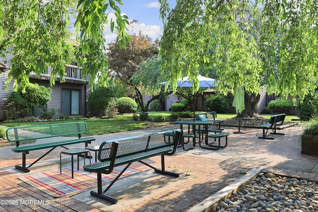 33 Claremont Ct, Red Bank, NJ 07701 - view of community with a patio and a lawn