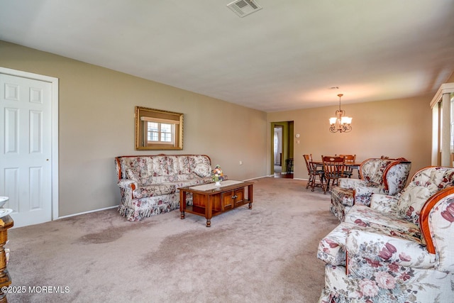 861 Jamaica Blvd, Toms River, NJ 08757 - carpeted living area featuring a chandelier and healthy amount of natural light