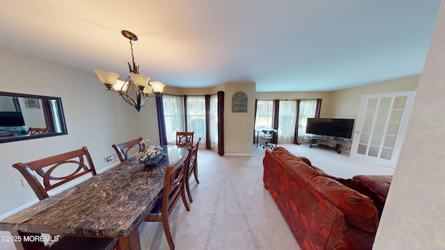 5 Samantha Dr, Monroe, NJ 08831 - dining room featuring a chandelier and light colored carpet