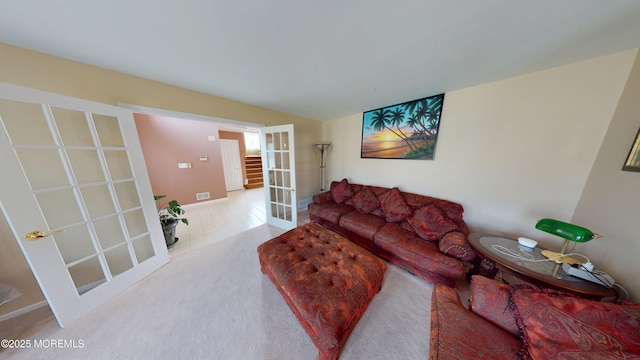 5 Samantha Dr, Monroe, NJ 08831 - living area with french doors and carpet