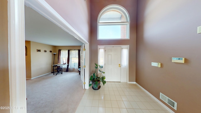5 Samantha Dr, Monroe, NJ 08831 - foyer featuring a towering ceiling and light tile patterned floors