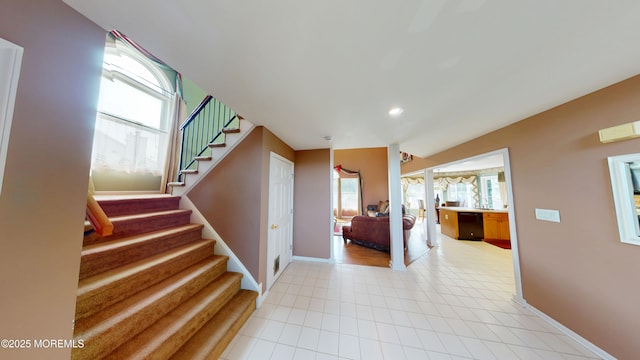 5 Samantha Dr, Monroe, NJ 08831 - staircase featuring plenty of natural light and recessed lighting