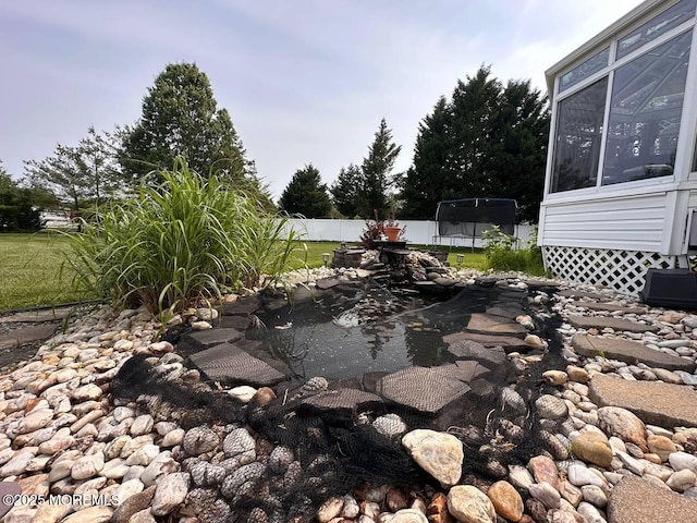 5 Samantha Dr, Monroe, NJ 08831 - view of patio / terrace with a trampoline