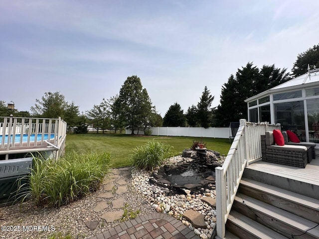 5 Samantha Dr, Monroe, NJ 08831 - fenced backyard featuring a deck