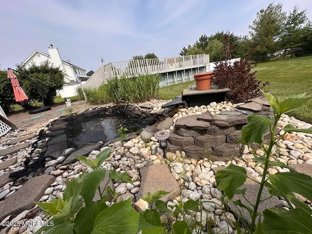 5 Samantha Dr, Monroe, NJ 08831 - view of yard with a garden pond