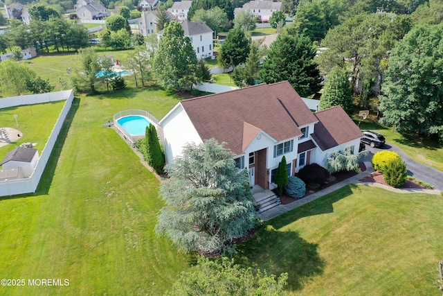 5 Samantha Dr, Monroe, NJ 08831 - view from above of property featuring a pool