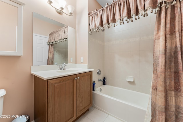 632 Sophee Ln, Lakewood, NJ 08701 - full bath with shower / tub combo, vanity, and tile patterned floors