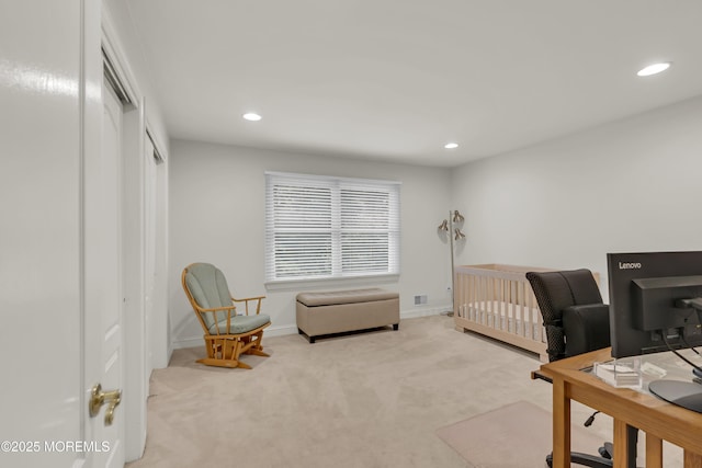 329 Valley View Cir, Freehold, NJ 07728 - home office with carpet and recessed lighting