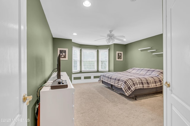 329 Valley View Cir, Freehold, NJ 07728 - carpeted bedroom with recessed lighting and ceiling fan