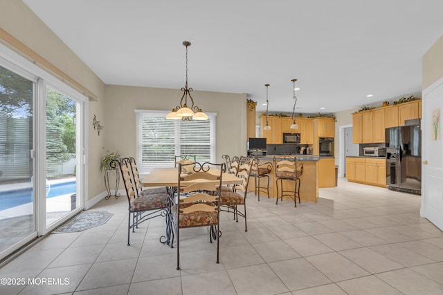 329 Valley View Cir, Freehold, NJ 07728 - dining space featuring light tile patterned floors and recessed lighting