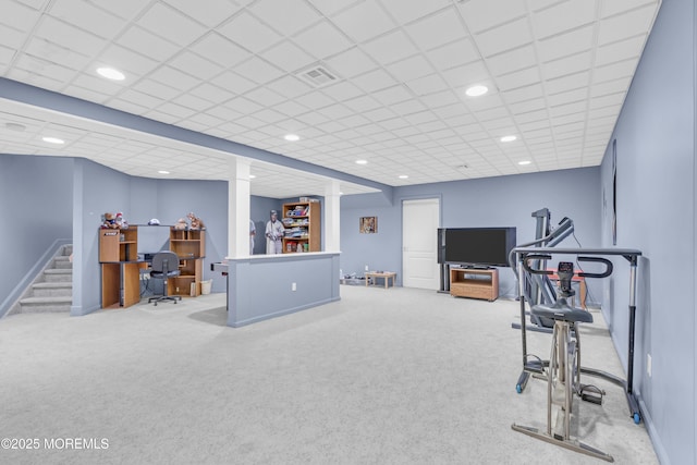 329 Valley View Cir, Freehold, NJ 07728 - exercise area featuring carpet