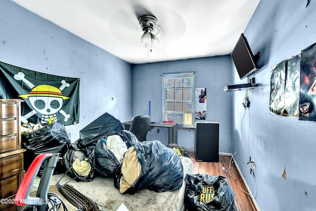 74 Fieldcrest Way, Hazlet, NJ 07730 - bedroom featuring wood finished floors, cooling unit, and ceiling fan