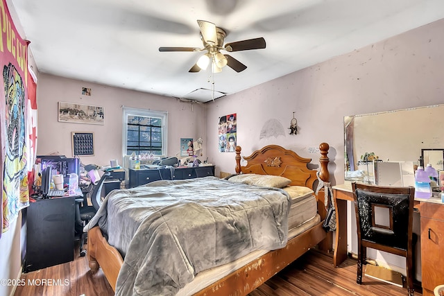 74 Fieldcrest Way, Hazlet, NJ 07730 - bedroom featuring wood finished floors and a ceiling fan