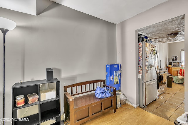74 Fieldcrest Way, Hazlet, NJ 07730 - bedroom with freestanding refrigerator and wood finished floors