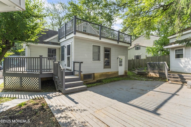 76 9th St, Belford, NJ 07718 - deck featuring a patio