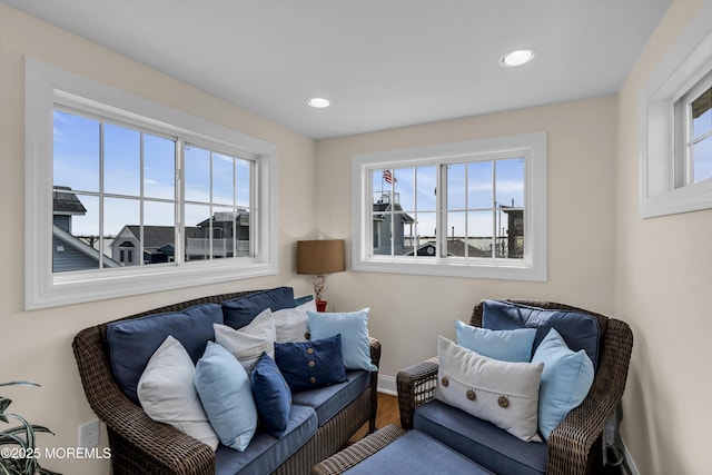 14 Seadrift Ave, Highlands, NJ 07732 - living area with wood finished floors and recessed lighting