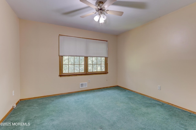 143 Siloam Rd, Freehold, NJ 07728 - carpeted spare room featuring baseboards and a ceiling fan