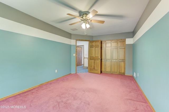 143 Siloam Rd, Freehold, NJ 07728 - unfurnished bedroom with light carpet, a closet, and ceiling fan
