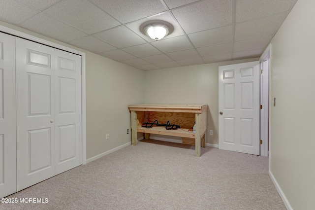 143 Siloam Rd, Freehold, NJ 07728 - bedroom featuring a paneled ceiling, carpet flooring, and a closet